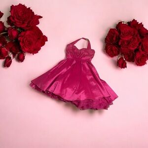 Pink short Agua dress. Size 0. Fit & flare. First like an XS